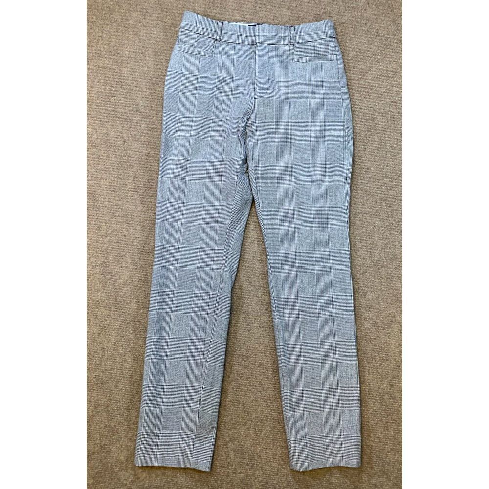 Banana Republic Sloan Dress Pants Womens 0 Plaid Skinny Stretch Trousers